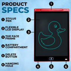 12" LCD Writing Tablet – Eco-Friendly Digital Drawing & Note Pad